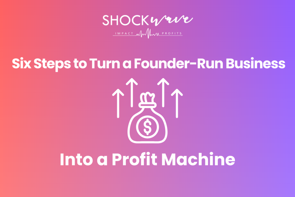 Infographic showing the steps to scale a founder-run business.