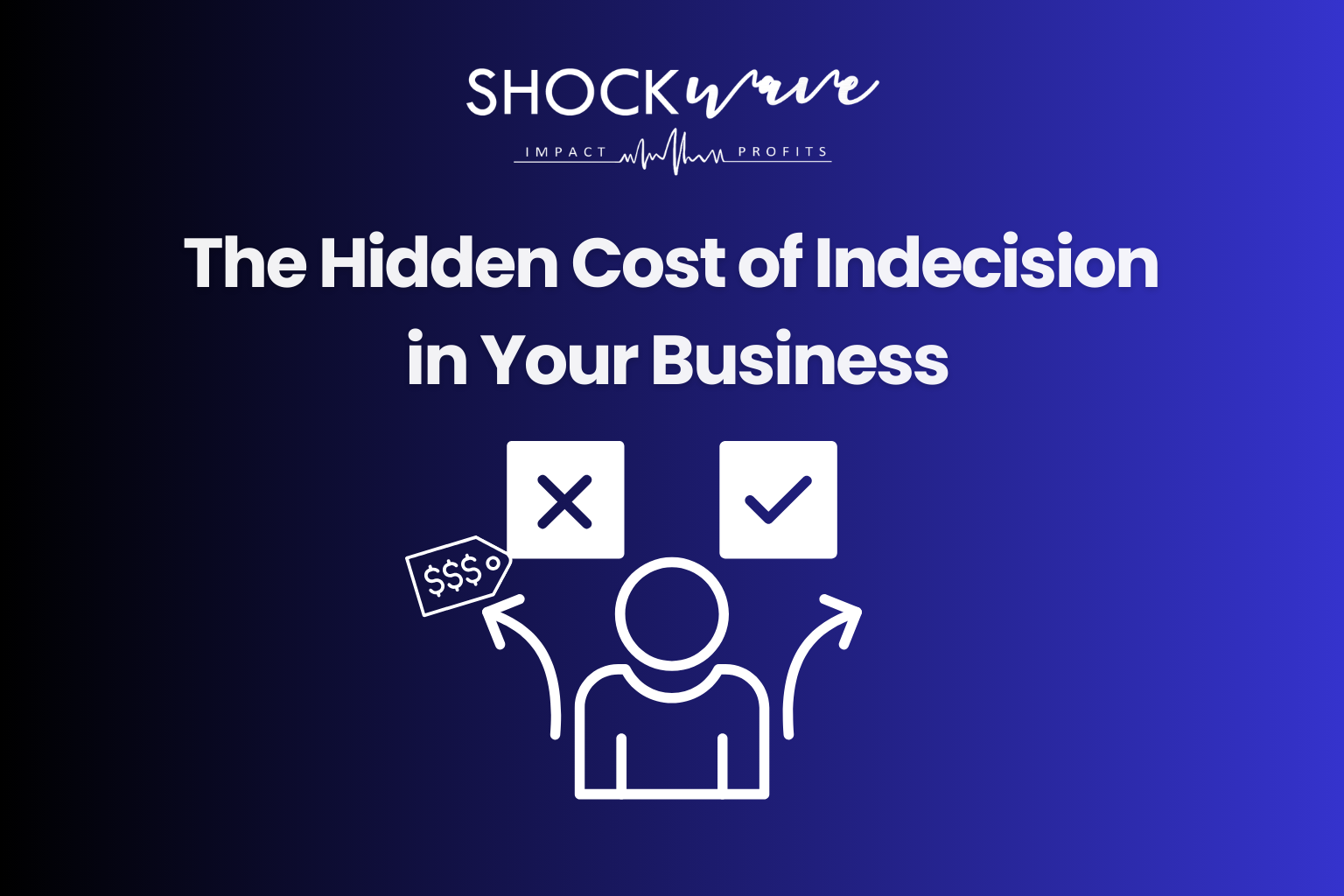 Business founder analyzing a decision-making framework to avoid decision debt