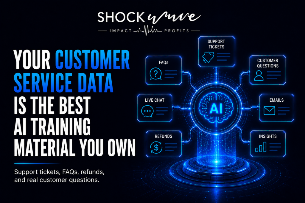 Customer service data for AI training